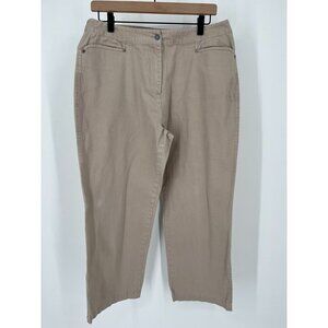 Additions by Chicos Ladies Khaki Twill Pants Size 12 Short Pants